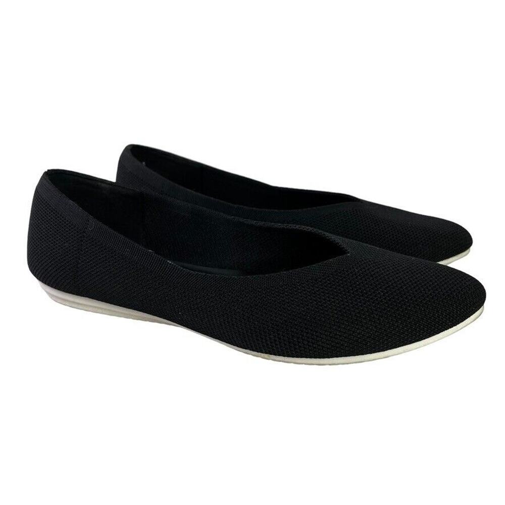 Sole Society Womens Black Knit Slip On Point Toe Loafers Flats Shoes sz 7 M